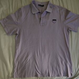 Prada Lavender Polo Shirt Classic Knit Casual
